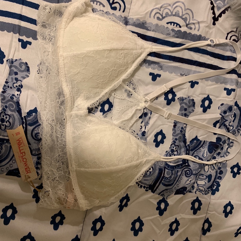 White Bralette crosses in back.